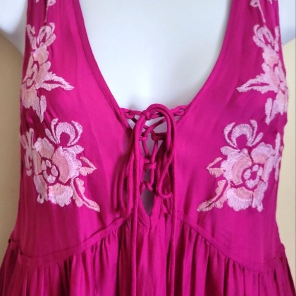 Aida Slip Dress in Fuschia Pink by Free People - Size Small - Picture 3 of 11